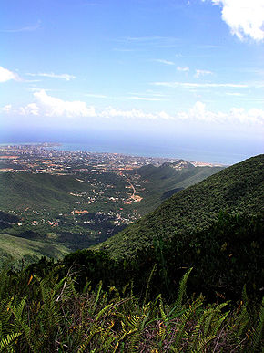 Vista de Porlamar y El Valle desde el Cerro El Copey