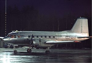 Aeroflot Ilyushin Il-14 at Arlanda, November 1970.jpg