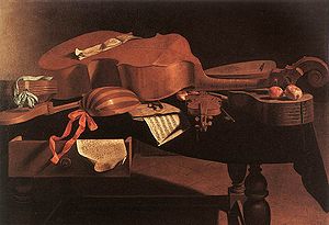 Instrumentos musicales sobre la mesa