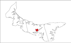 Localización de Charlottetown en la Isla del Príncipe Eduardo