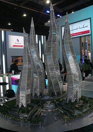 Dubai Towers Dubai model at the Cityscape Abu Dhabi 2007
