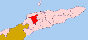 Localización del distrito de Ermera en Timor Oriental