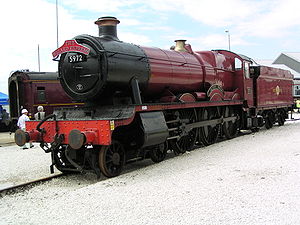 La locomotora utilizada como el Expreso de Hogwarts en las películas de Harry Potter.