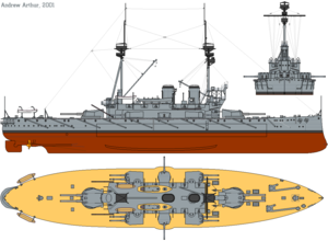 HMS Agamemnon (1908) profile drawing.png