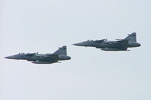 JAS 39 pair HuAF Kecskemét 2007.JPG