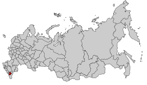Localización de la República de Chechenia en Rusia