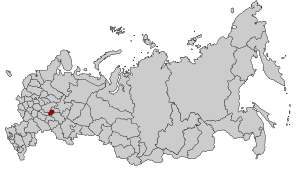 Localización de la República de Chuvasia en Rusia