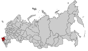 Localización del Krai de Krasnodar en Rusia