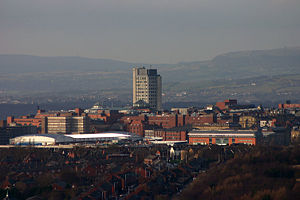 Vista del centro de Oldham