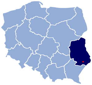 Localización de Zamość