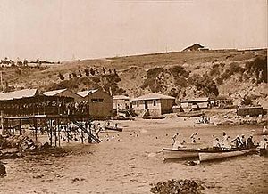 Playa Las Torpederas en 1901