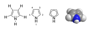 Estructura química del pirrol