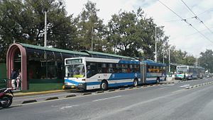 Quito trolleybus 19 at station.jpg