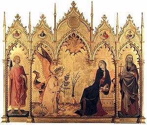 Simone Martini - The Annunciation and Two Saints.JPG