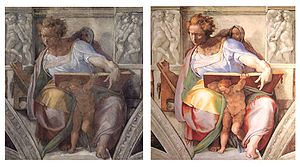 Sistine Chapel Daniel beforandafter.jpg