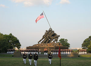 USMC War Memorial Sunset Parade 2008-07-08.jpg