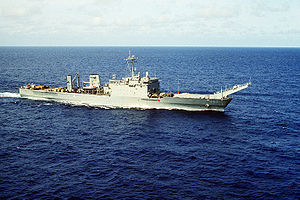 USS Fairfax County (LST-1193) stbd bow view.jpg