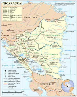 Divisiones administrativas de Nicaragua.