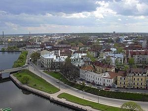 Vista de Víborg desde la torre de San Olaf