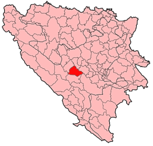 Ubicación de Gornji Vakuf-Uskoplje