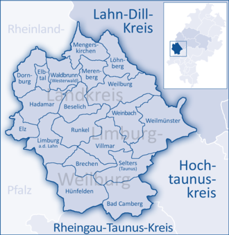 Gemeinden im Landkreis Limburg-Weilburg in Hessen