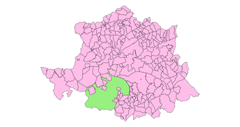 Localización del término municipal de Cáceres en su provincia