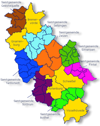 Los Municipios del Landkreises Rotenburg (Wümme)