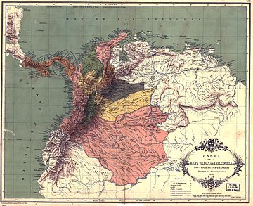 Mapa de Colombia1890