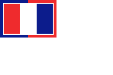 Bandera de Francia (1790-1794) vigente durante la monarquía constitucional francesa.