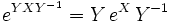 e^{YXY^{-1}} = Y\,e^X\,Y^{-1}
