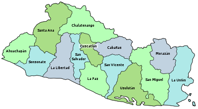 División política de El Salvador.