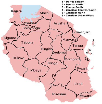 Regiones de Tanzania