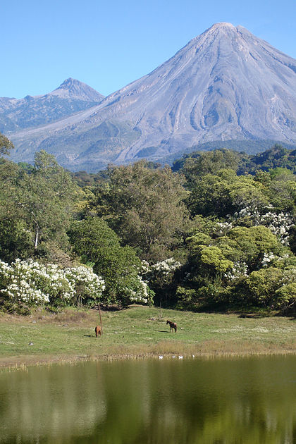 Colima Volcanoes from Carrizalillos Lagoon.jpg