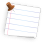 Ruled paper note with pin.svg