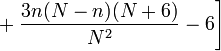 +\left.\frac{3n(N-n)(N+6)}{N^2}-6\right]