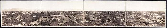 Vista panorámica de la ciudad de Tucson en el año 1909.
