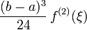 \frac{(b-a)^3}{24}\,f^{(2)}(\xi)