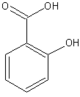Estructura química del ácido salicílico