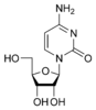 Estructura química de la citidina