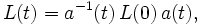 L(t) = a^{-1}(t)\,L(0)\,a(t),
