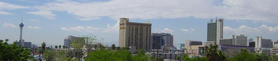 Panorama del centro de Las Vegas en 2004