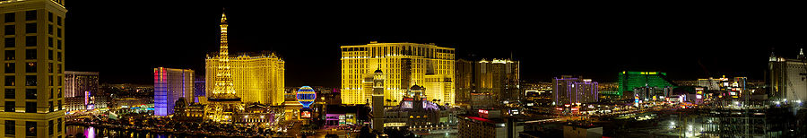 Parte del panorama del Strip de Las Vegas