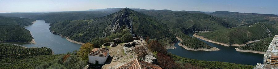 Parque Nacional de Monfragüe, en Extremadura. Vista desde el Castillo.