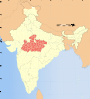 Ubicación de Madhya Pradesh en India.