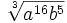 \sqrt[3]{a^{16}b^5}