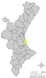 Localización de Albalat de la Ribera a la Comunidad Valenciana