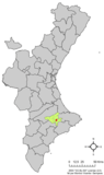 Localización de Balones respecto a la Comunidad Valenciana