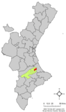Localización de Luchente respecto a la Comunidad Valenciana