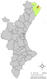 Localización de San Jorge respecto al País Valenciano