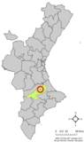 Localización de Sempere respecto a la Comunidad Valenciana